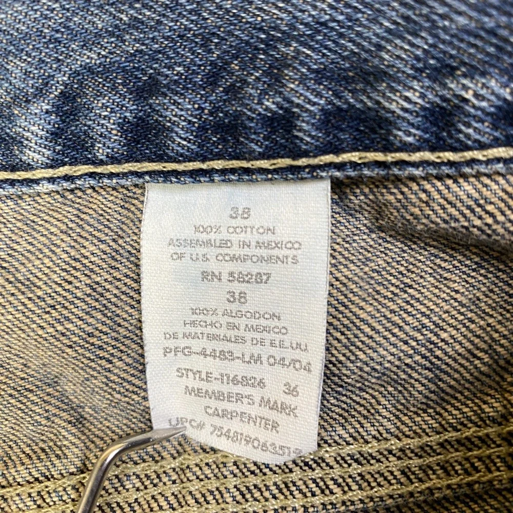 VTG Members Mark Shorts Men 38 Blue Denim Carpenter Workwear Skater Y2K Baggy